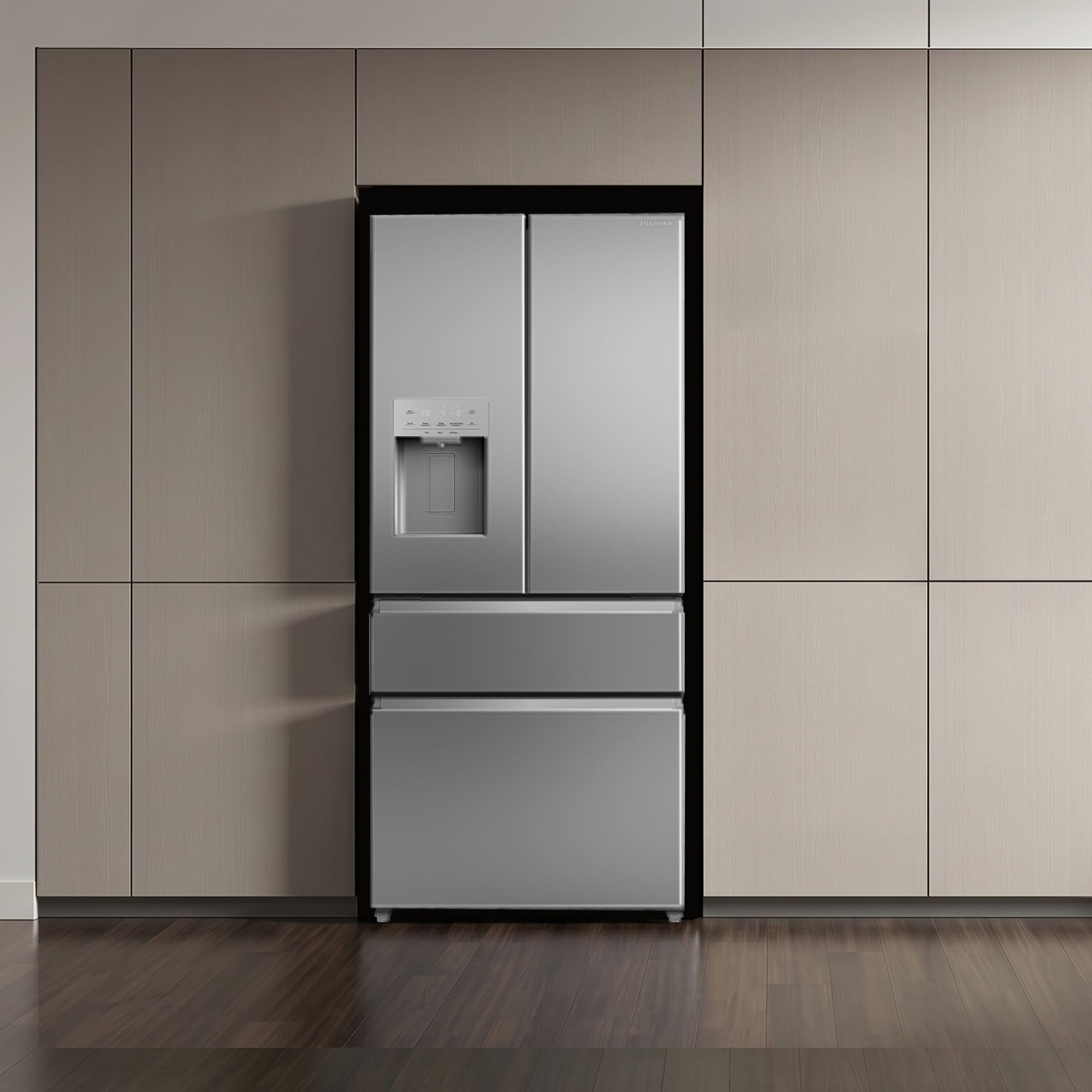 Hisense - RF512P5SSD – Frigorífico Americano Cajón Francés De Libre Instalación, Clase D, Capacidad 510L, Color Inox
