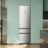 KitchenFit RM360K3ASC1 – Frigorífico Combi 3 Puertas De Kitchenfit, Clase C , Capacidad 365L, Color Inox