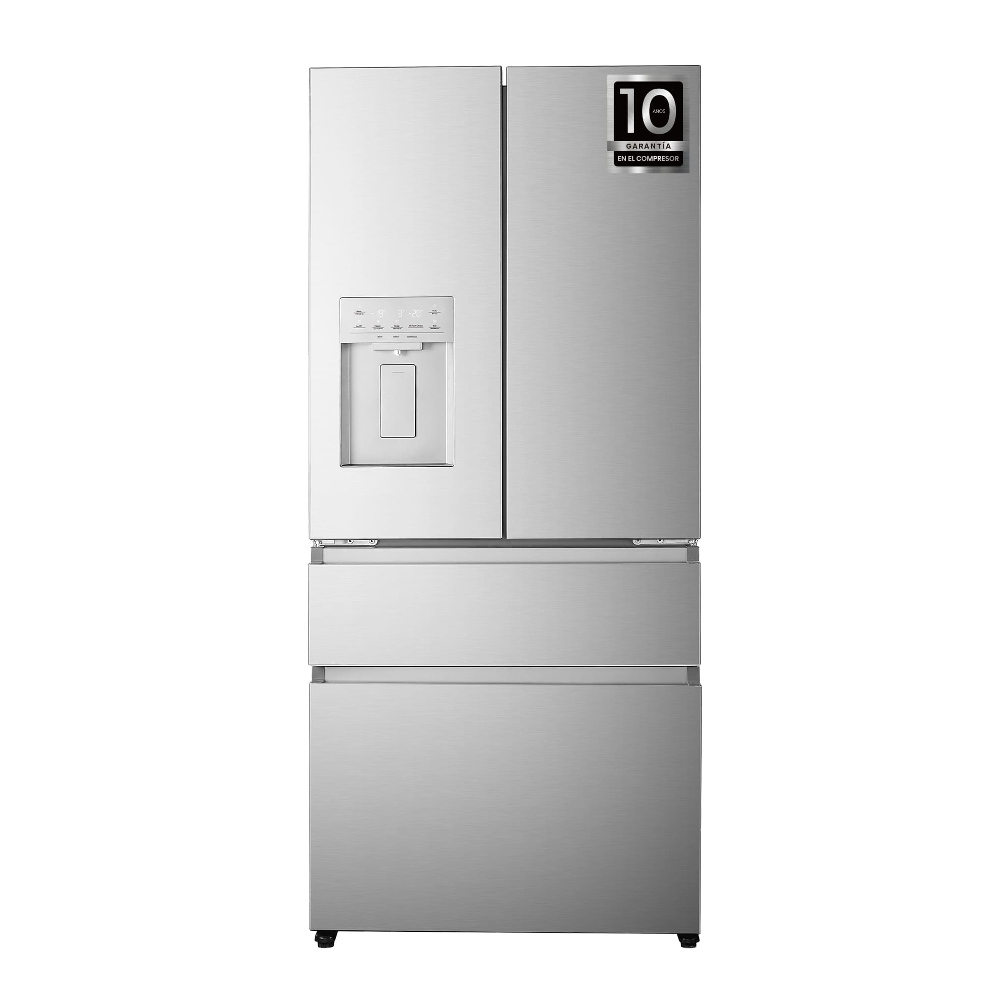 Hisense - RF512P5SSD – Frigorífico Americano Cajón Francés De Libre Instalación, Clase D, Capacidad 510L, Color Inox
