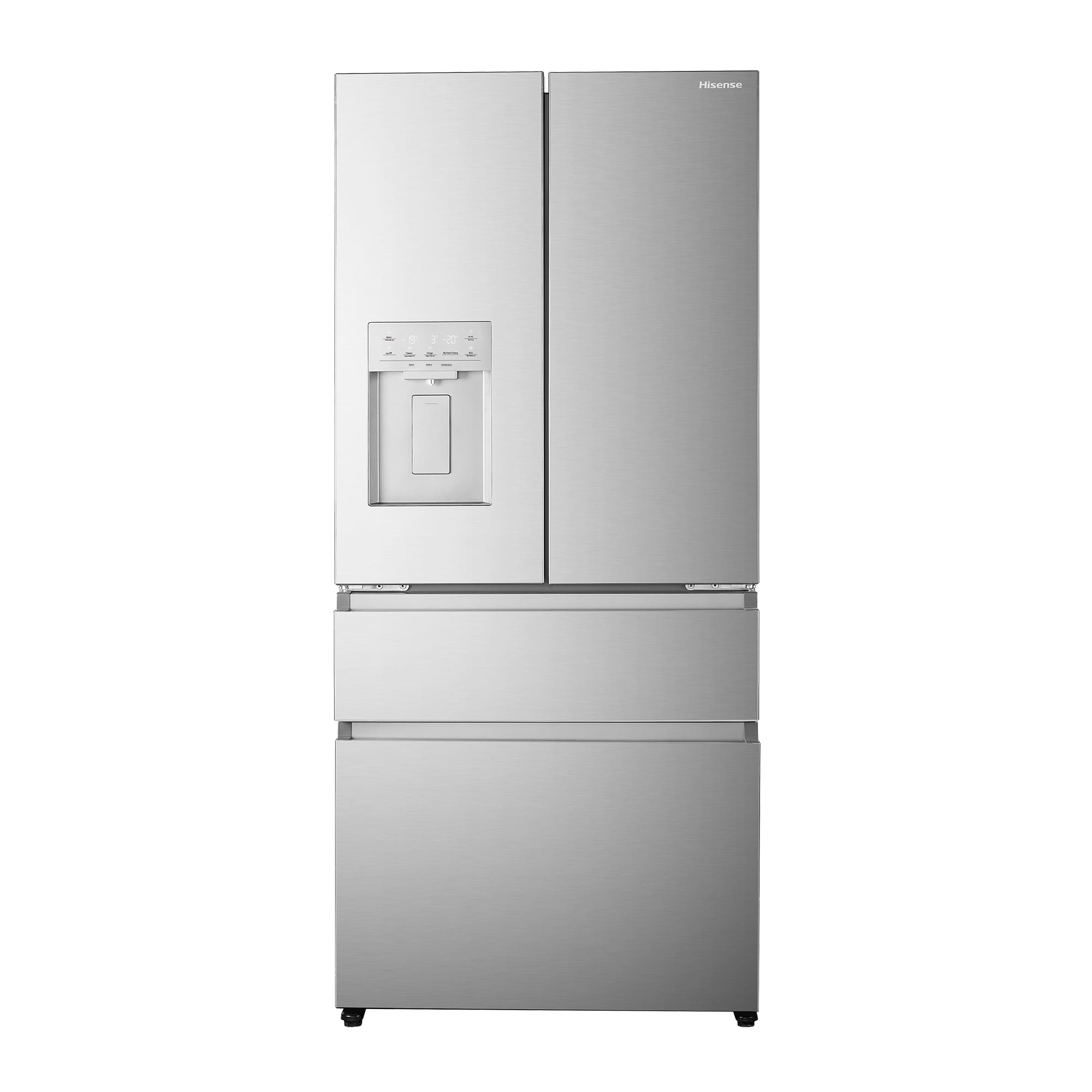 Hisense - RF512P5SSD – Frigorífico Americano Cajón Francés De Libre Instalación, Clase D, Capacidad 510L, Color Inox