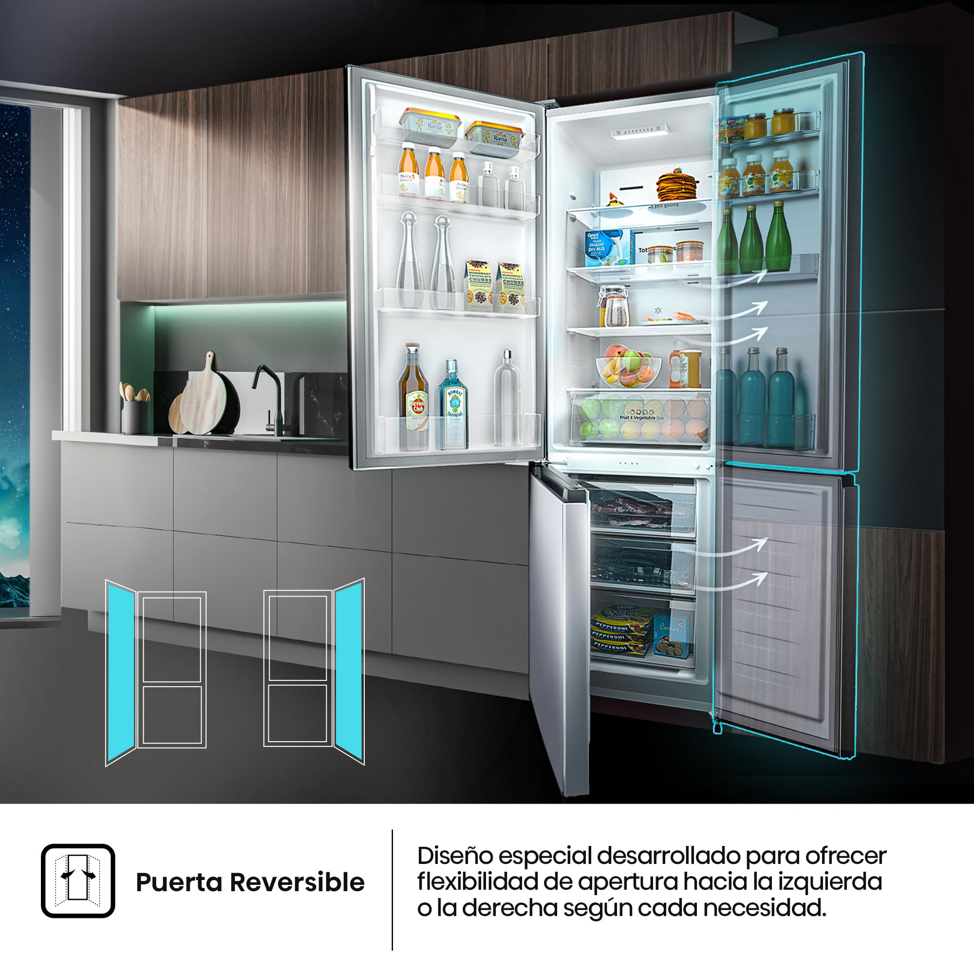 Hisense - RB255N3SD – Frigorífico Combi 2 Puertas De Libre Instalación, Clase D, Capacidad 255L, Color Inox
