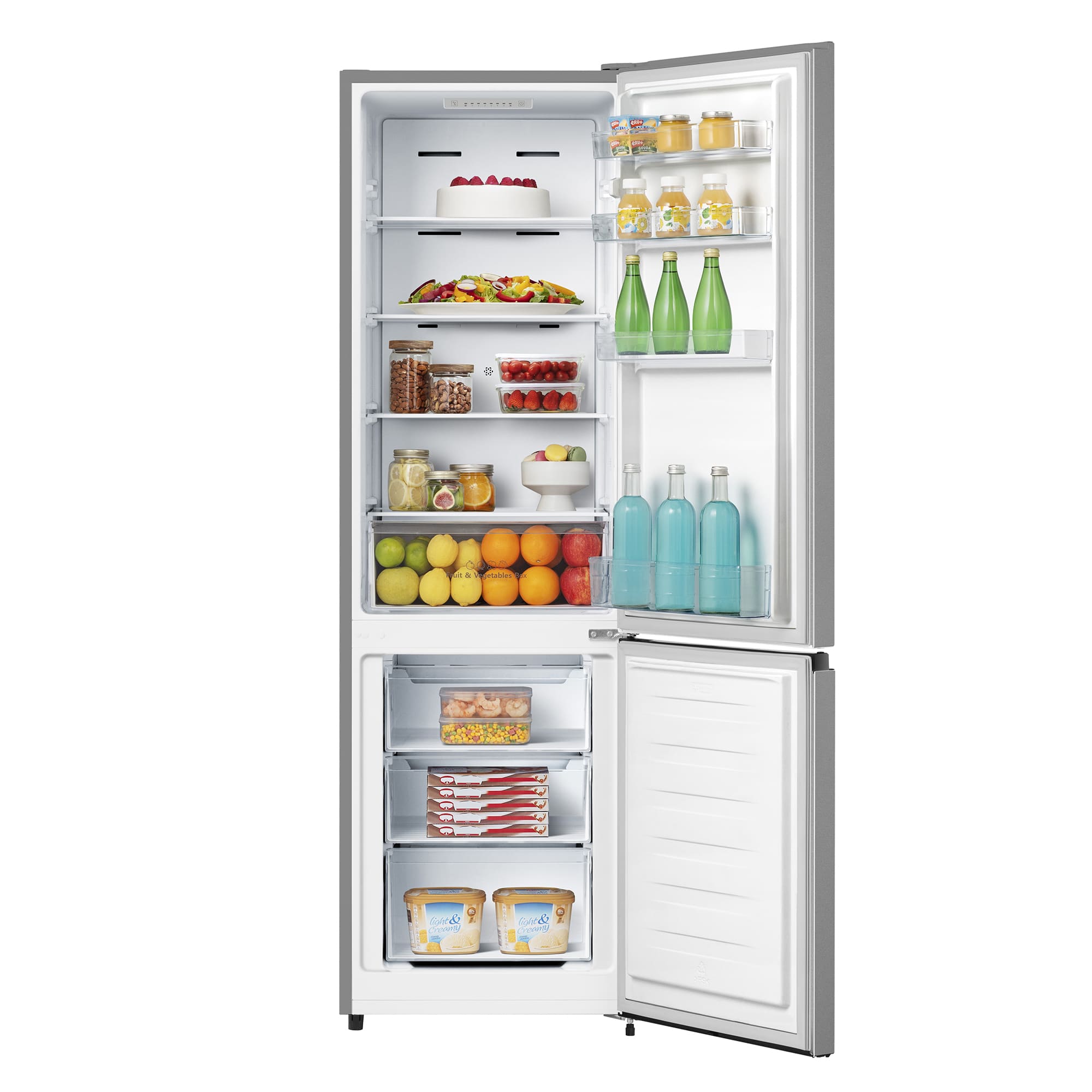 Hisense - RB255N3SD – Frigorífico Combi 2 Puertas De Libre Instalación, Clase D, Capacidad 255L, Color Inox